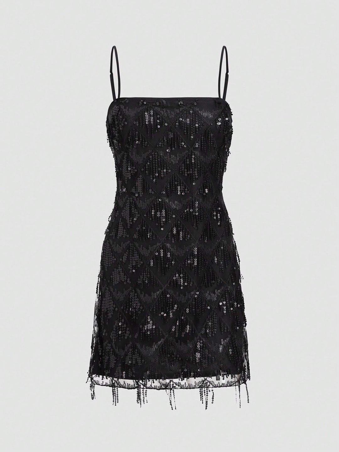 Women's Glitter Spaghetti Strap Formal Evening Party Dress