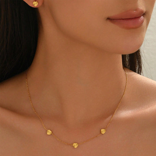 Lxalry 18K Gold Plated Mirror Ball Jewelry Set Hypoallergenic Skin Safe Necklace   Stud Earrings For Daily Evening  Never Fade Adjustable Luxury With Precision-Cast Beads