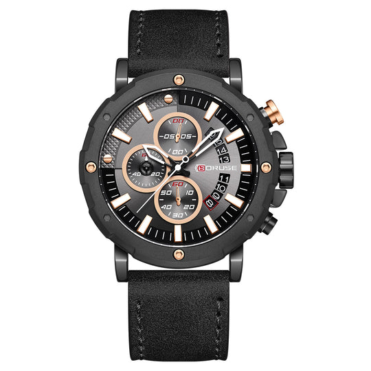 Genuine Leather High-end Waterproof Men's Luminous Quartz Watch