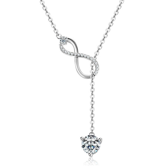 Moissanite Wireless Symbol Tassel All-match Design Necklace