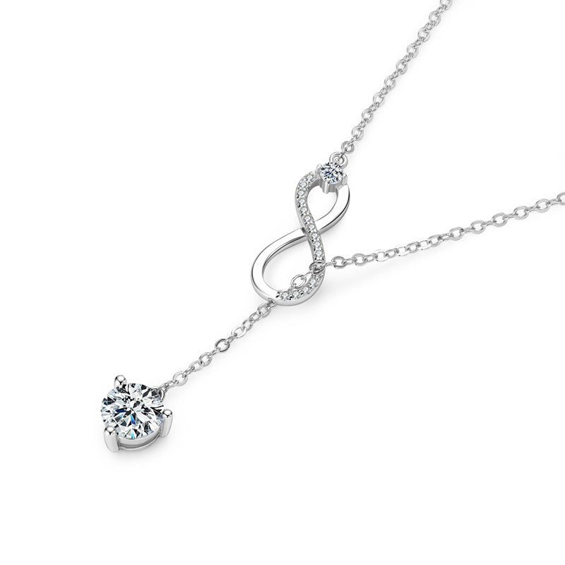 Moissanite Wireless Symbol Tassel All-match Design Necklace