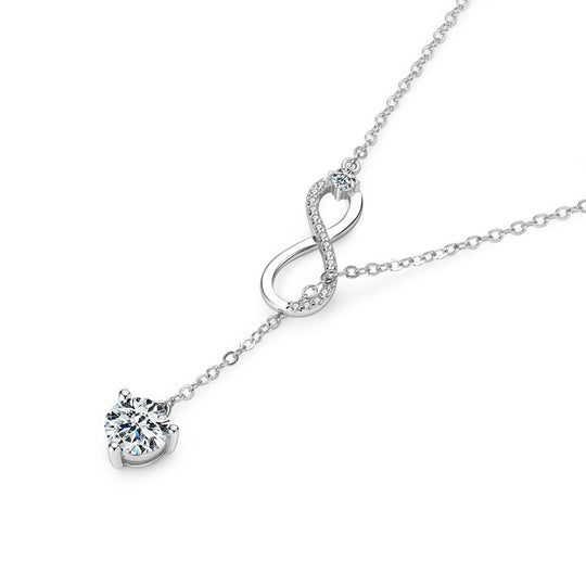 Moissanite Wireless Symbol Tassel All-match Design Necklace