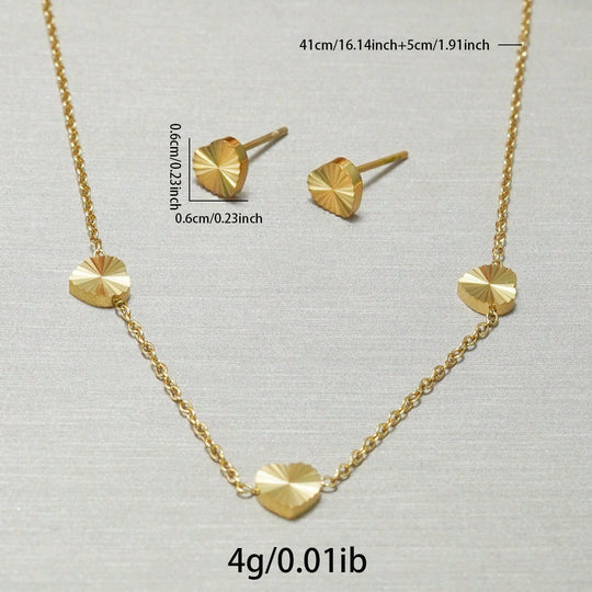 Lxalry 18K Gold Plated Mirror Ball Jewelry Set Hypoallergenic Skin Safe Necklace   Stud Earrings For Daily Evening  Never Fade Adjustable Luxury With Precision-Cast Beads